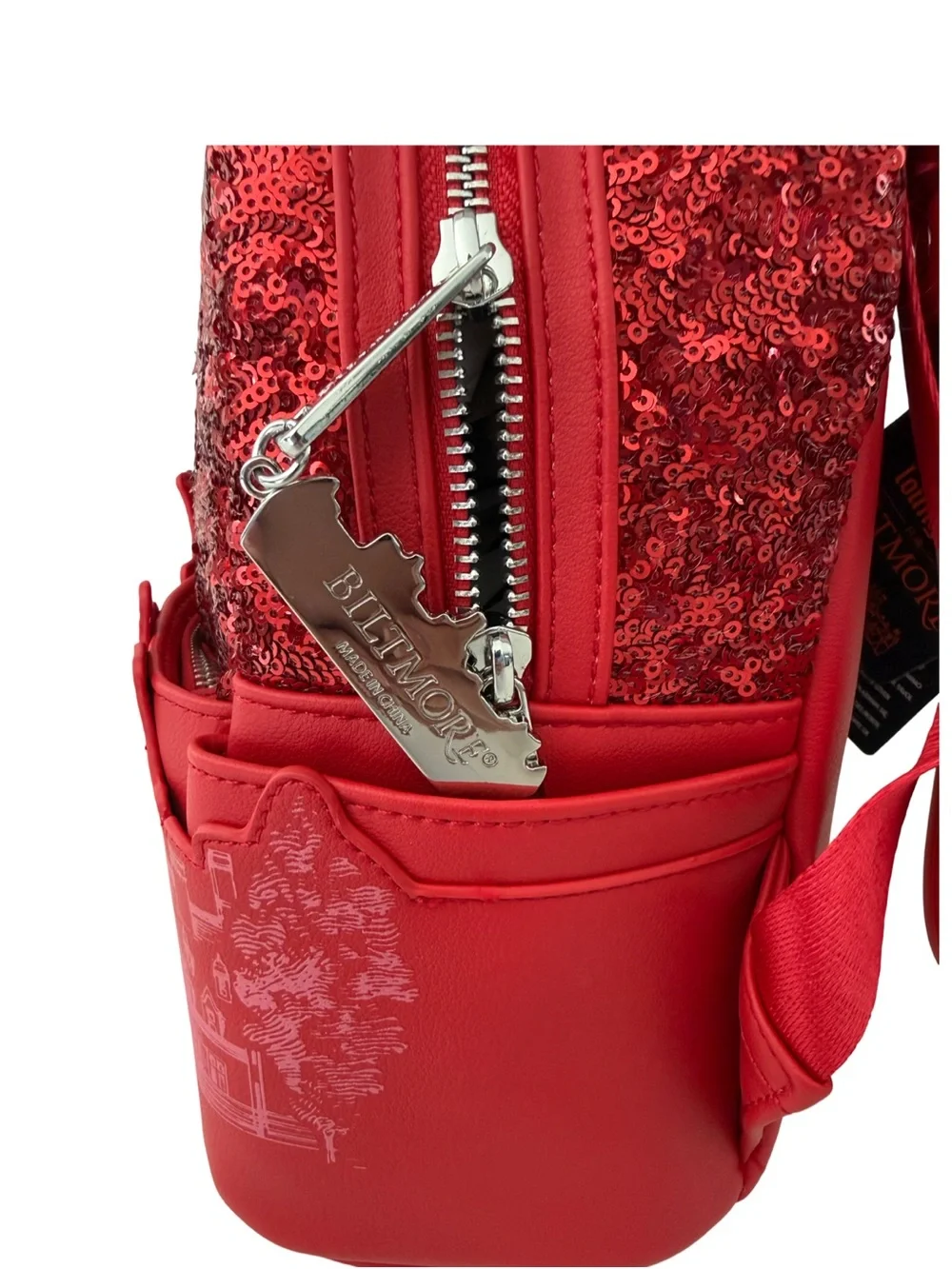 Loungefly Biltmore Red Sequin Mini Backpack NWT - Picture 9 of 9